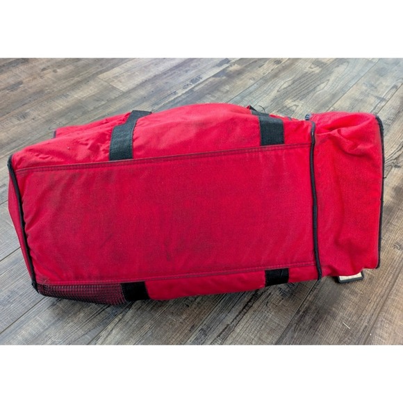 Vintage 90s Marlboro Adventure Team Duffle Bag Red Black Travel Gym Gear Large - Picture 8 of 16